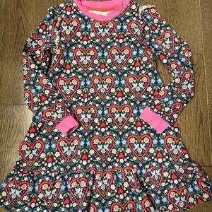 Mini Boden Pink Top with Red Neck Trim